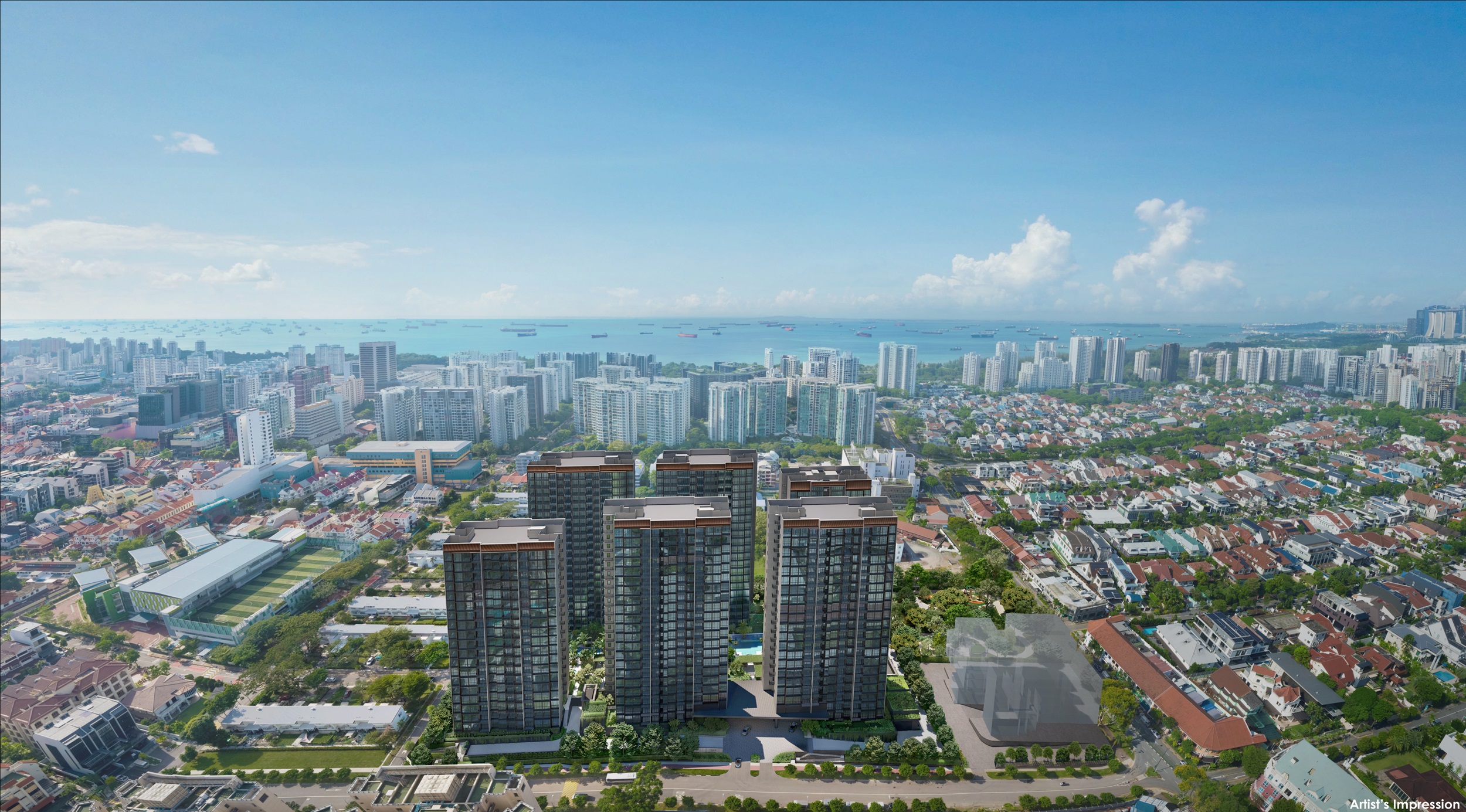 emerald-of-katong-artist-impression-with-surrounding-drone-view-singapore