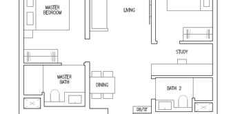 emerald-of-katong-floor-plan-2-bedroom-plus-study-type-b4s-singapore